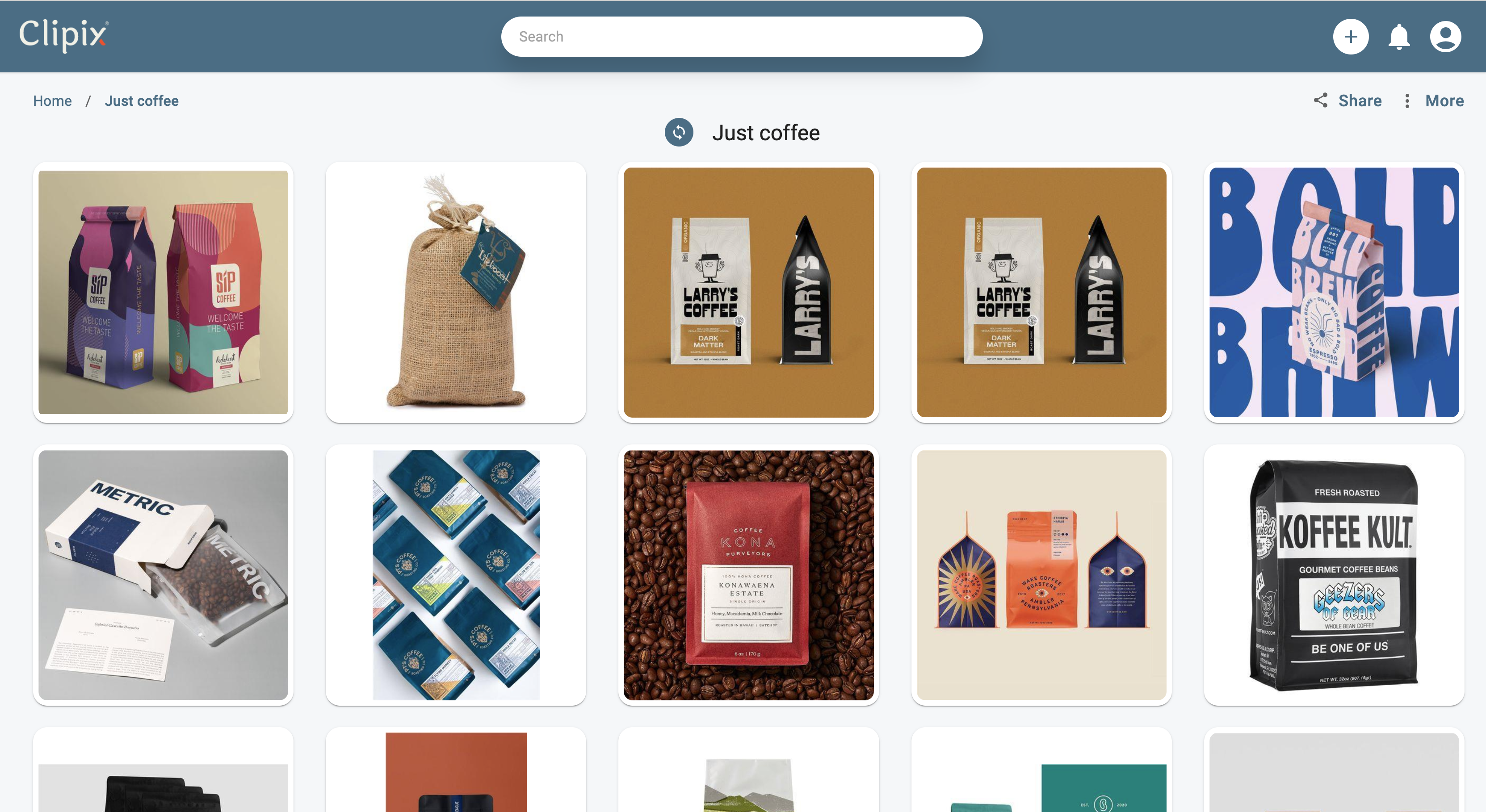 Example of a clipboard with coffee images clips