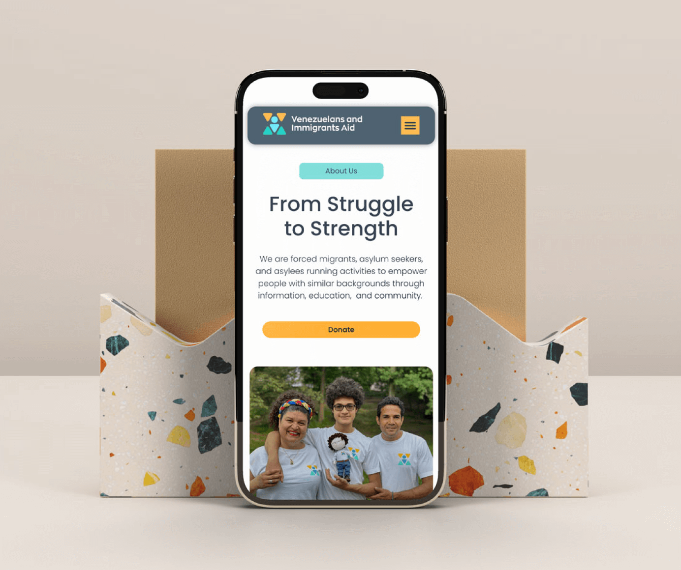 Mobile mockup of Via nyc